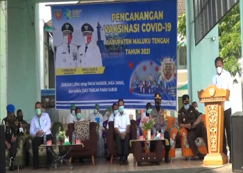 Pemda Maluku Tengah Canangkan Vaksinasi Pertama Di RSUD Masohi