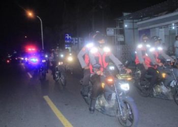 Polda Malut Gelar Patroli Dalam Menegakkan Prokes