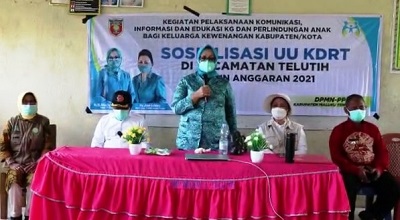 Kunker Di Telutih, Ketua TP-PPK Maluku Tengah Buka Sosilaisasi UU KDRT