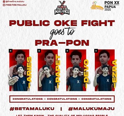 Team Public Oke Fight Melaju Ke Pra PON Game Free Fire Mewakili Maluku