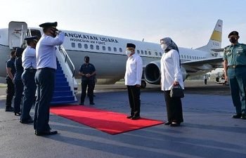 Wakil Presiden RI Ma’ruf Amin Tiba Di Ambon Pimpin Rapat PPKE