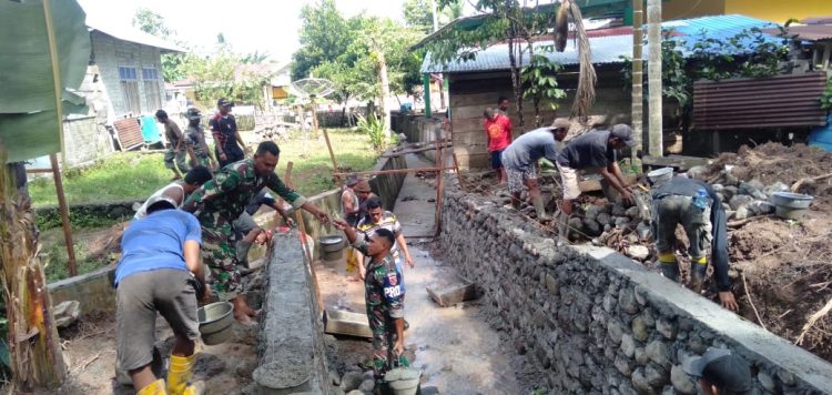 Satgas TMMD Bangun Saluran Air, Cegah Banjir di Tidore Kepulauan