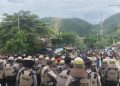 Koalisi Rakyat Papua Gelar Aksi Demo Save Gubernur Papua Lukas Enembe