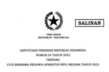 Presiden Jokowi Terbitkan Keppres 242022 Tentang Cuti Bersama ASN Tahun 2023