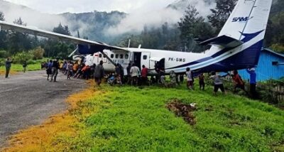 Pesawat SAM Air Tergelincir di Beoga Papua