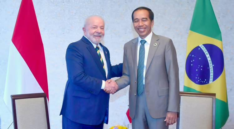 Presiden Jokowi Gelar Pertemuan Bilateral dengan Presiden Brasil