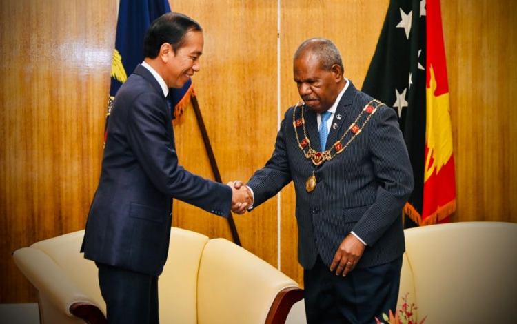 Presiden Jokowi Bertemu Gubernur Jenderal Papua Nugini Bob Dadae
