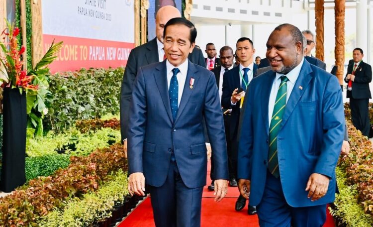 Presiden Jokowi Bertemu PM Papua Nugini James Marape