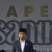 Presiden Joko Widodo ketika memimpin apel Hari Santri Nasional di Tugu Pahlawan, Surabaya, Jawa Timur, Minggu (22/10/2023).