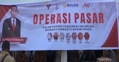 Kendalikan Inflasi, Pemkot Ambon Gelar Operasi Pasar Murah 1 Operasi Pasar