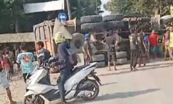 Kecelakaan yang menyebabkan dua korban jiwa di Parungpanjang, Kabupaten Bogor