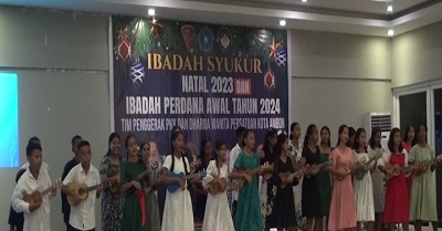 Tim Penggerak PKK Dan Dharma Wanita Persatuan Adakan Syukur Natal 2023 1 Walikota Ambon