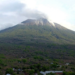 Gunung api Ili Lewotolok mengeluarkan material vulkanik di Kecamatan Ile Ape, Kabupaten Lembata, NTT