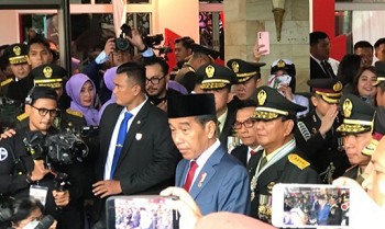 Presiden Joko Widodo saat ditemui di Mabes TNI