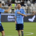 gelandang Argentina Angel Di Maria, penyerang Lionel Messi, dan gelandang Rodrigo de Paul