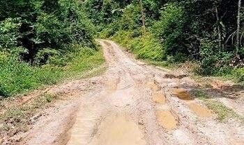 Kondisi Jalan Honitetu-Kairatu meprihatinkan
