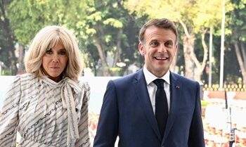 presiden macron dan istri brigitte macron