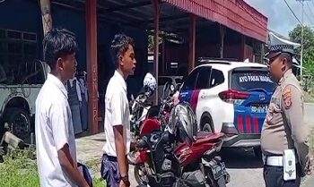 Satlantas Polres Buru Gelar Razia, Cegah Pelanggaran Lalu Lintas