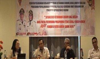 Kesbangpol Gelar Sosialisasi Ketahanan Budaya untuk Negeri Adat dan Paguyuban