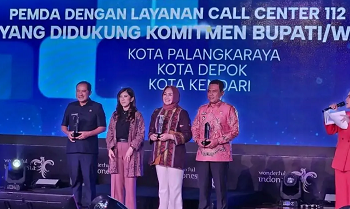 Depok Raih Penghargaan Layanan 112 Terbaik dari Kemkomdigi