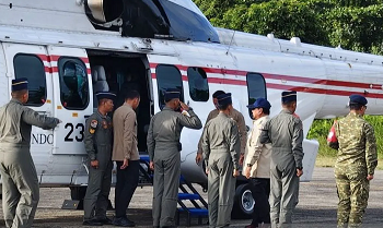 Prabowo Tinjau Bencana Sumbar via Helikopter