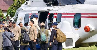 Prabowo ke Aceh Tamiang Tinjau Hunian Danantara 1 Prabowo ke Aceh Tamiang Tinjau Hunian Danantara