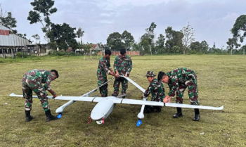 TNI AU Kerahkan Drone Evakuasi Longsor Cisarua