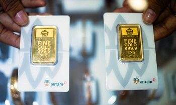 Harga Emas UBS, Antam, dan Galeri24 Kompak Turun