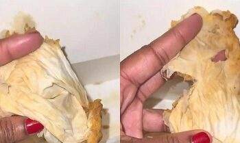 Ngeri! Ayam Goreng yang Dipesan Online Ternyata Berisi Tisu