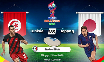 Susunan Pemain Tunisia vs Jepang